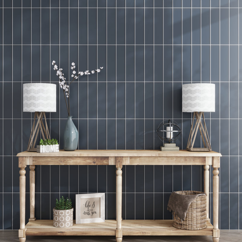 3"X 12" Matte Finished Glass Subway Tile, Dark Gray