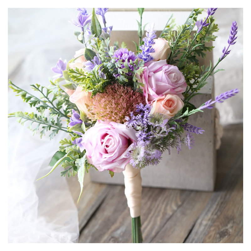Mixed Arrangement, 9.8" H x 9.1" W x 9.1" D, Purple