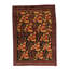 Tapis oriental noir / jaune / rose fait à la main 4 pi 11 po x 6 pi 11 po Oriental