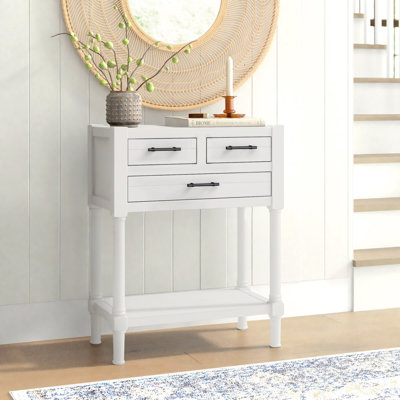 Pratt 23.5 " W Solid Wood Top Console Table