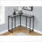 Space-Saving Grey Laminate Corner Coffee Table, Modern Black Metal Frame for Living Room-1944808285