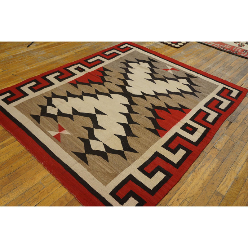Flatweave Wool Geometric Area Rug