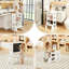 Tour d'apprentissage Montessori pliable pour enfants, marchepied de cuisine en bois pour tout-petits avec barrière de sécurité, tour d'aide à la position debout réglable pour le comptoir, la vaisselle et la pâtisserie.