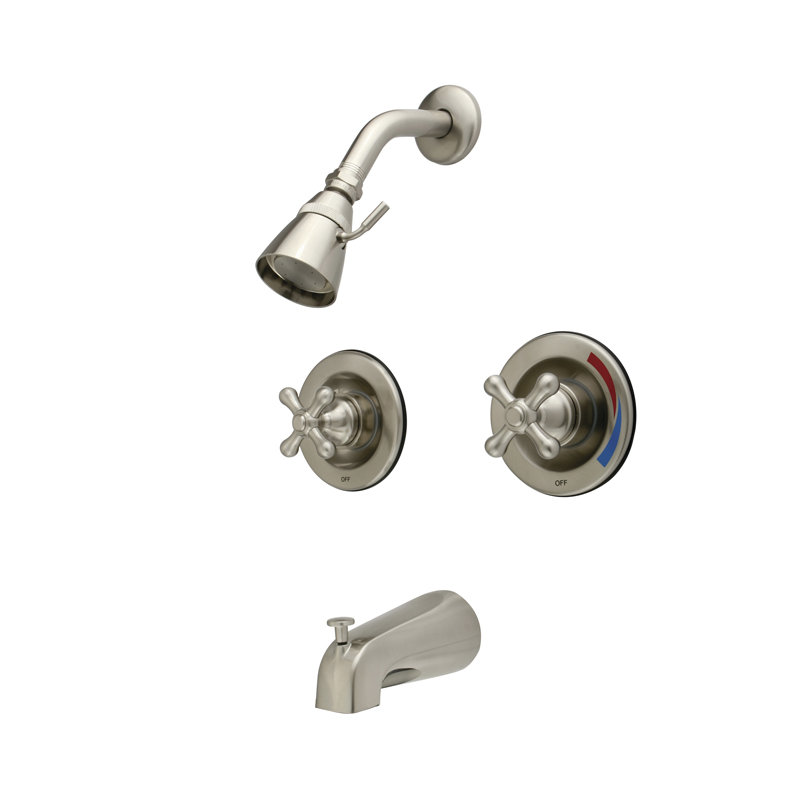 Heritage Pressure Balanced Temperature Control Tub and Shower Faucet with Rough-in Valve, Polished Chrome
