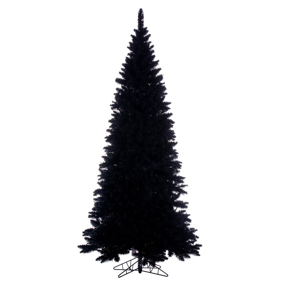 The Holiday Aisle® Flocked Black Fir Slim Artificial Unlit Tree. The Holiday Aisle® 