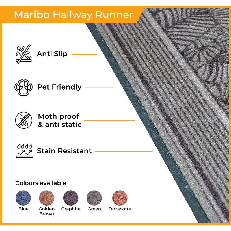 Almond Floral Hand Woven Indoor / Outdoor Area Rug, Runner 66 x 600cm
