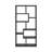 Multiple Geometric Rectangular 10-shelf Bookcase