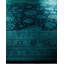 Tapis unique bleu marine / bleu sarcelle 12 pi 1 po x 15 pi Zaheer