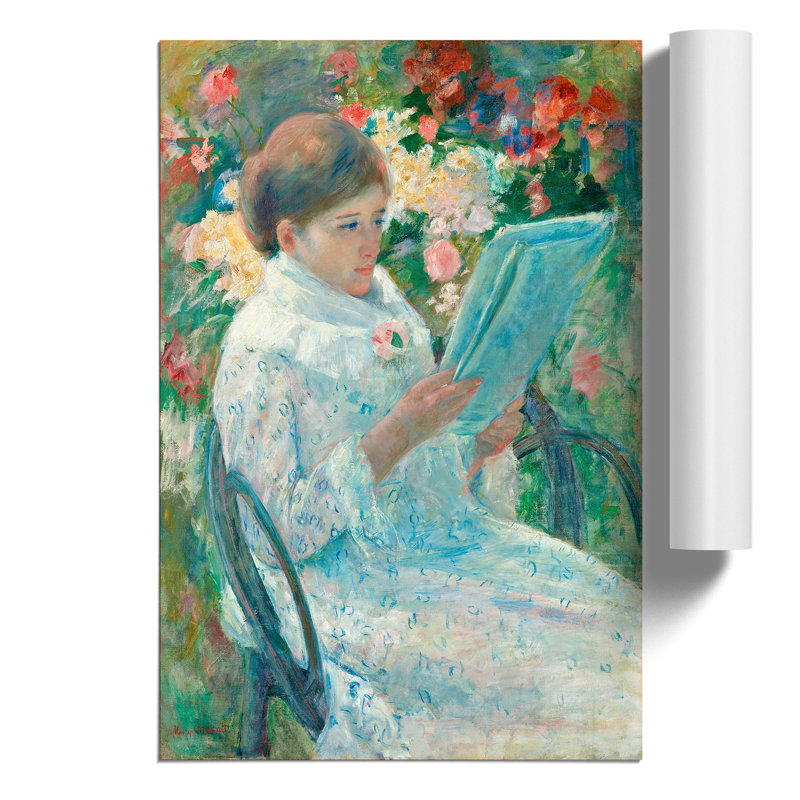 On A Balcony by Mary Cassatt - No Frame Painting, 30cm H x 21cm W x 0.1cm D