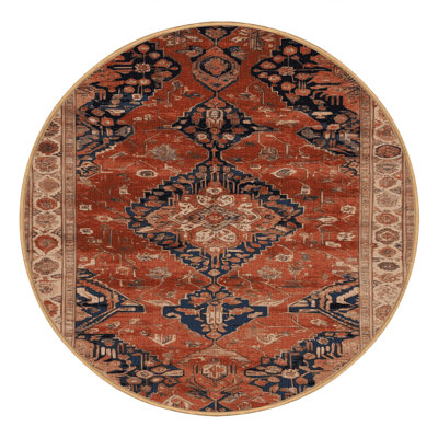 Machine Washable Persian Brown Area Rug