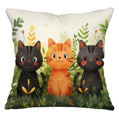 Cotton Blend Reversible Throw Pillow