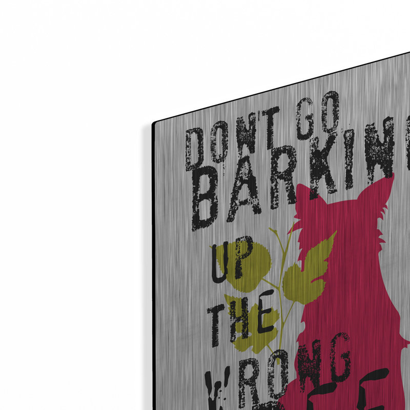 Lark Manor ™ «Dont Go Barking» par Ginger Oliphant, art mural en métal, H 16 po x l 12 po