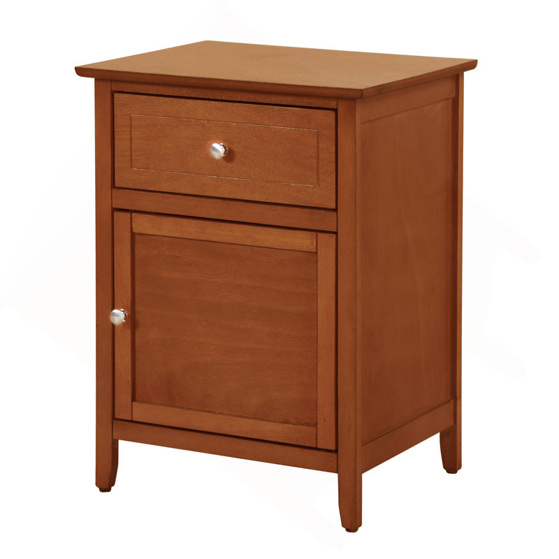 Charmante table de chevet transitionnelle en chêne, Chêne