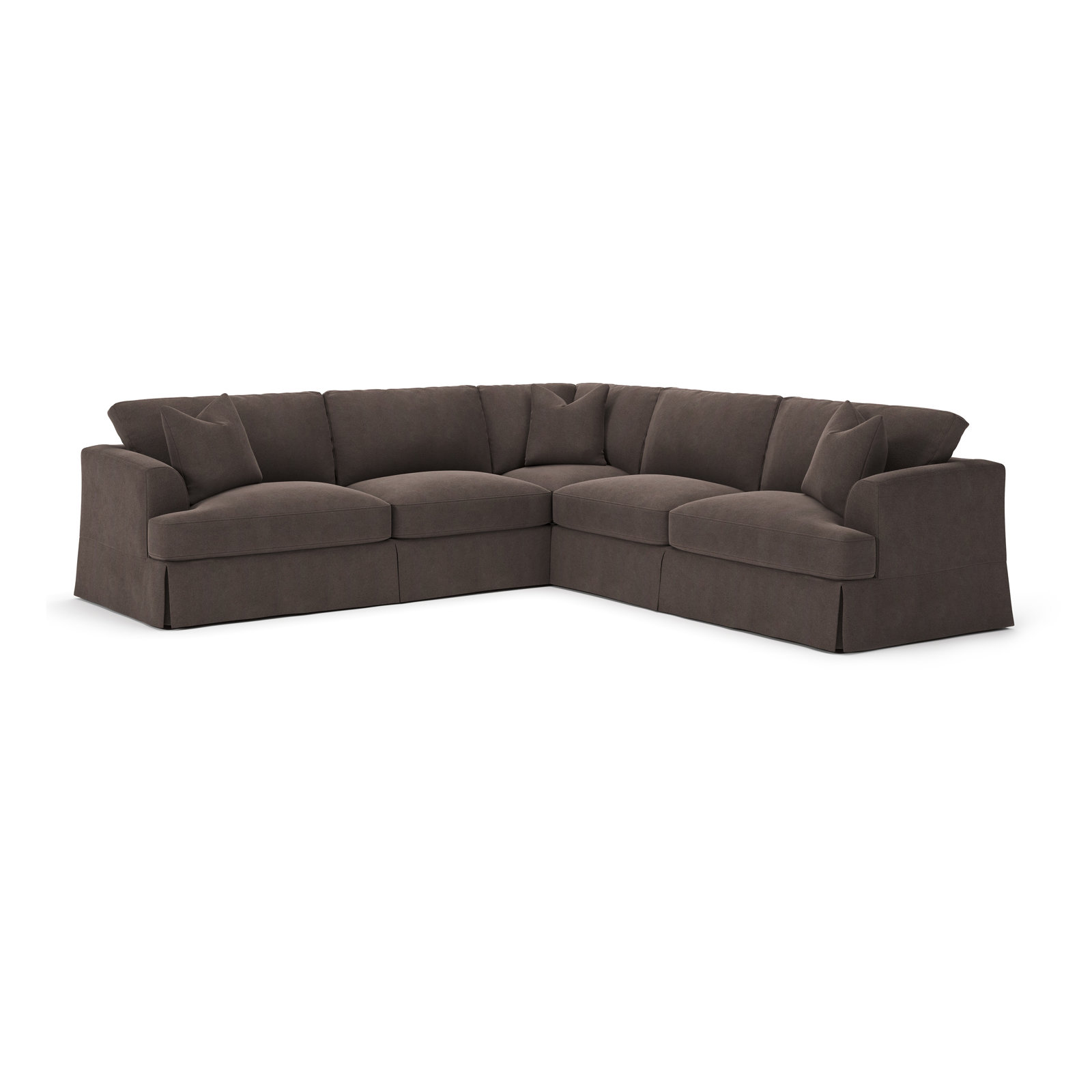 Lucia L-Sectional, Bella Ash Performance Velvet