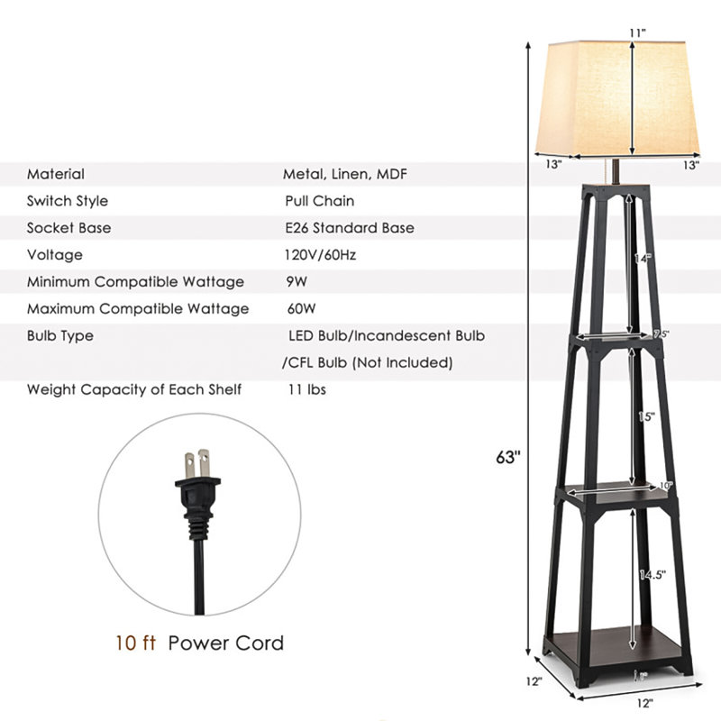 Lampe trépied 63 "63"