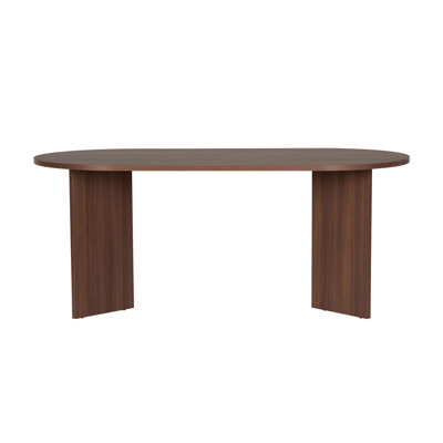 Table de salle à manger moderne, couleur noyer, capacité de 70 lb, 70,9 po x 29,5 po x 35,4 po | 100% panneau de particules enduit de mélamine, épaisseur: 1,0 pouce | Conception élégante pour la maison et la salle à manger, durable et élégante