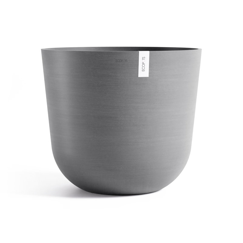 Pot Planter, 22.25" H x 25.5" W x 25.5" D, Dark Gray