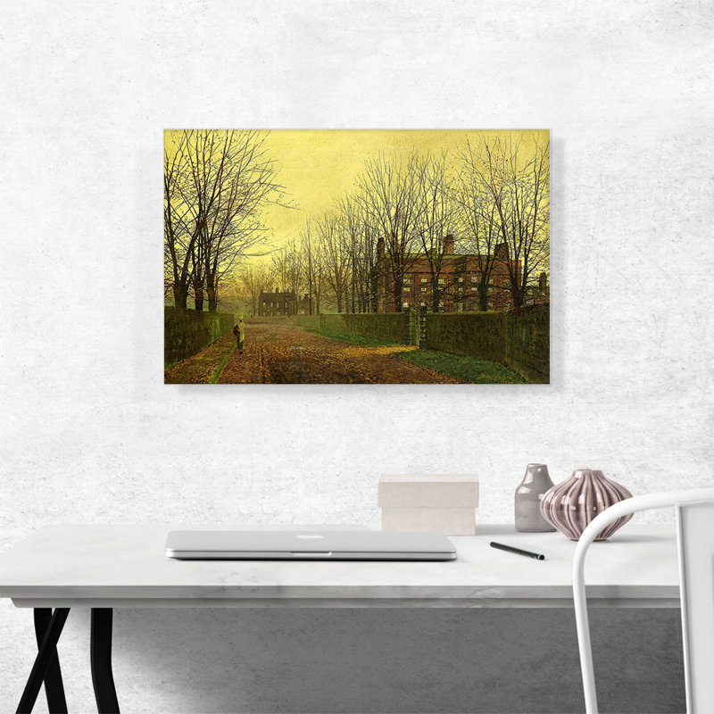«Autumn Afterglow 1883» par John Atkinson Grimshaw - peinture sur toile tendue, H 18 po x l 26 po x P 1,5 po