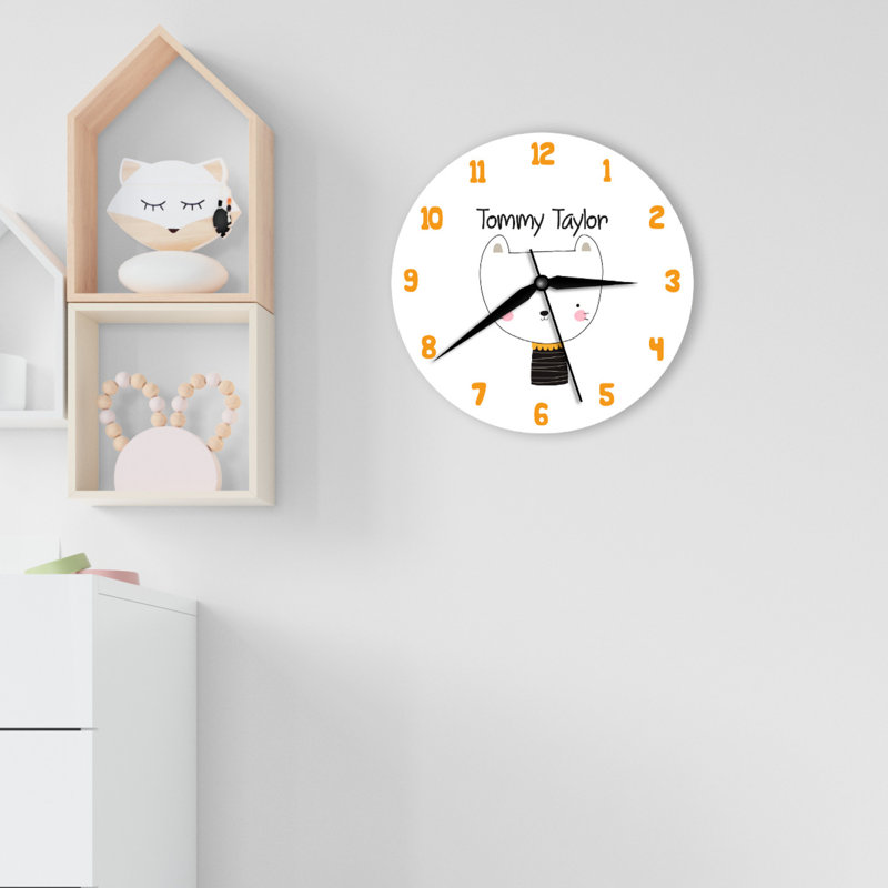 Wood Wall Clock, Yes