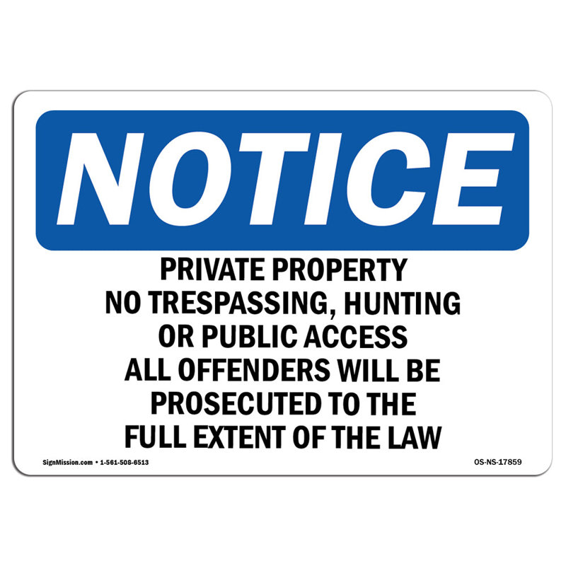Pancarte de propriété privée sans intrusion
