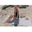 Serviette de bain turque Chanyah Bask avec doublure en tissu éponge, fouta de plage à rayures de luxe, 100% coton biologique, 68 po x 37 po-401627005