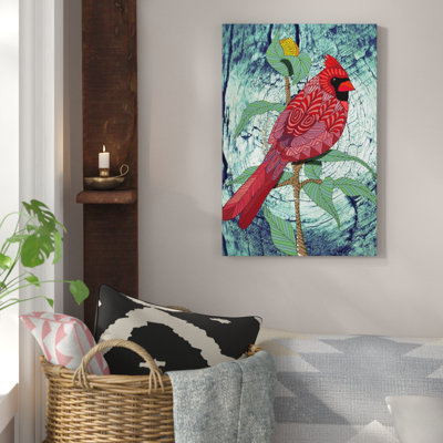 Virginie cardinal, impression sur toile tendue