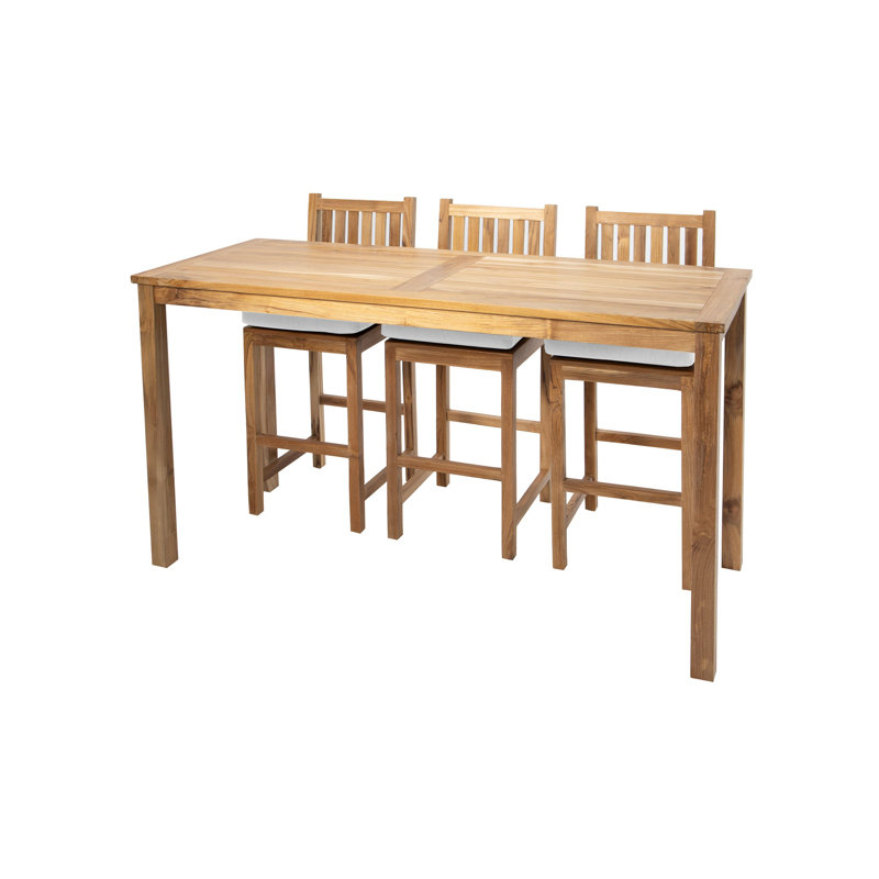 Huntington 4 - Piece Solid Wood Dining Set, White