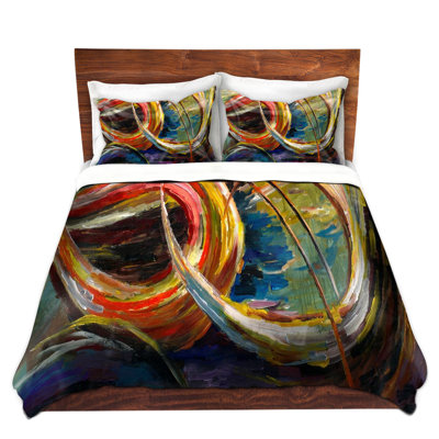 Ensemble de housse de couette abstract spirale