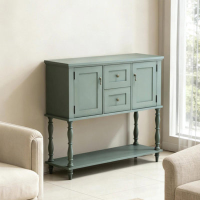 French-style vintage green entrance cabinet