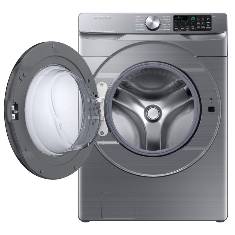 Samsung 4.5 cu. ft. Large Capacity Smart Front Load Washer with Super Speed Wash, Platinum