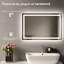 Miroir de salle de bain à DEL avec antibuée, éclairage réglable et mémoire intelligente-833048368