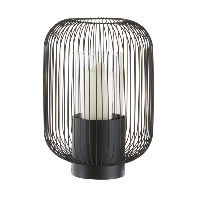 Cockrell Metal Tabletop Lantern, 36cm H x 27cm W x 27cm D