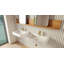Lavabo de salle de bain mural rectangulaire en résine avec trop-plein 23,6 po x 17,7 po Badeloft WT-01-M-G en blanc brillant-35943931