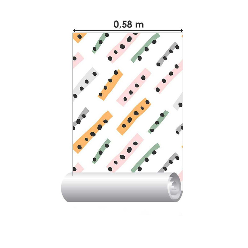 Rouleau de papier peint adhésif L 126 po x l 24 po Alderico