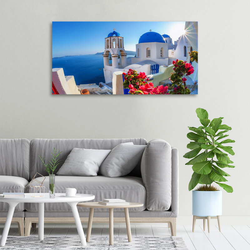 Santorini Greece - Wrapped Canvas Print