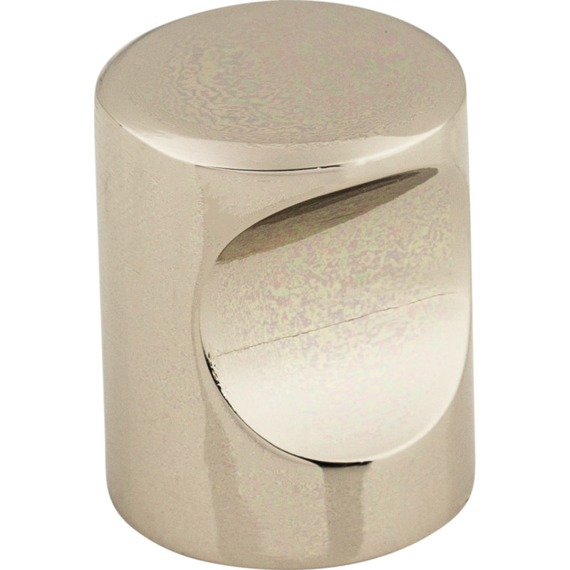 Indent 3/4" Diameter Round Knob, Polished Nickel