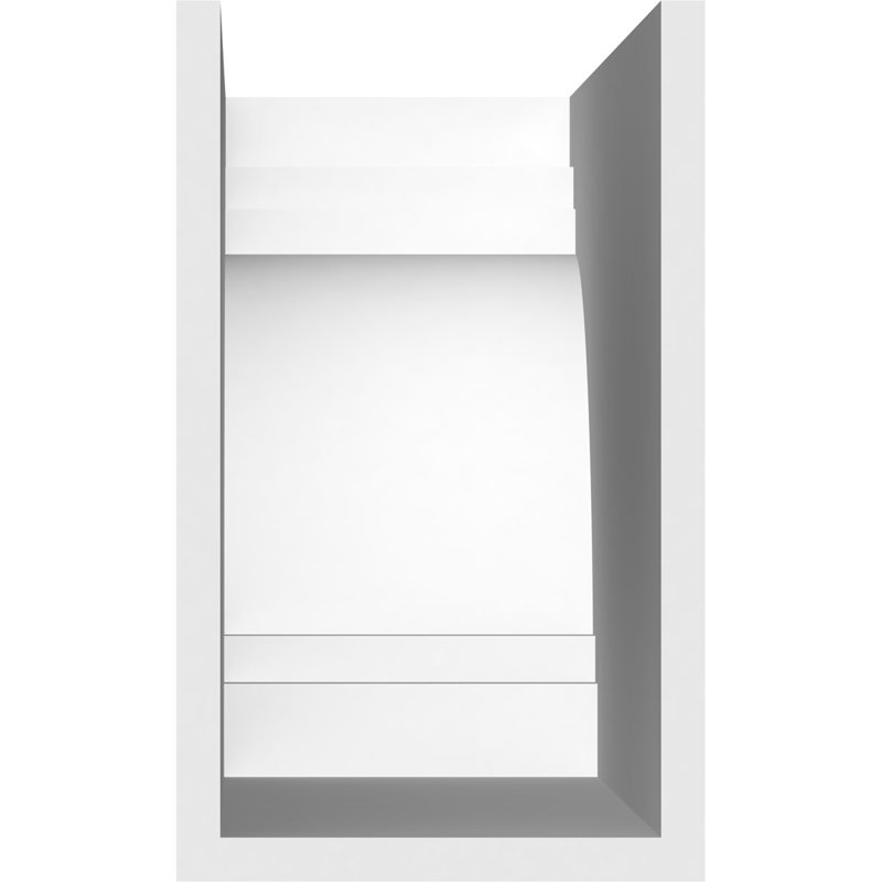 Queue de chevron standard en PVC de qualité architecturale Pescadero, H 10 po x L 6 po x P 24 po