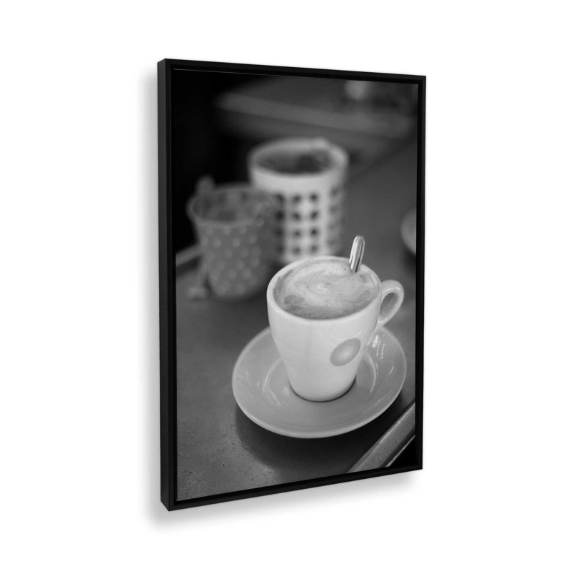 Mousse matinale et tables silencieuses, Impression encadrée sans passe-partout, H 12,75 po x l 8,75 po, Noir satiné