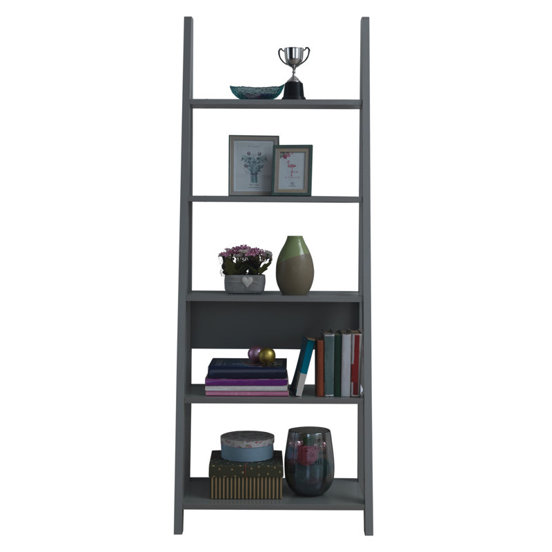 TIVA LADDER BOOKCASE, Dark Grey, 64 cm x 17.5.4 cm x 36.7 cm