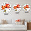 Deux roses rouges en fleurs - Horloge murale traditionnelle-60186838