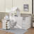 House-Themed Wooden Loft Bed With Pull Out Desk, Enclosed Cabinets, Multiple Drawers, Sturdy Playful Bedroom Bed-325107087
