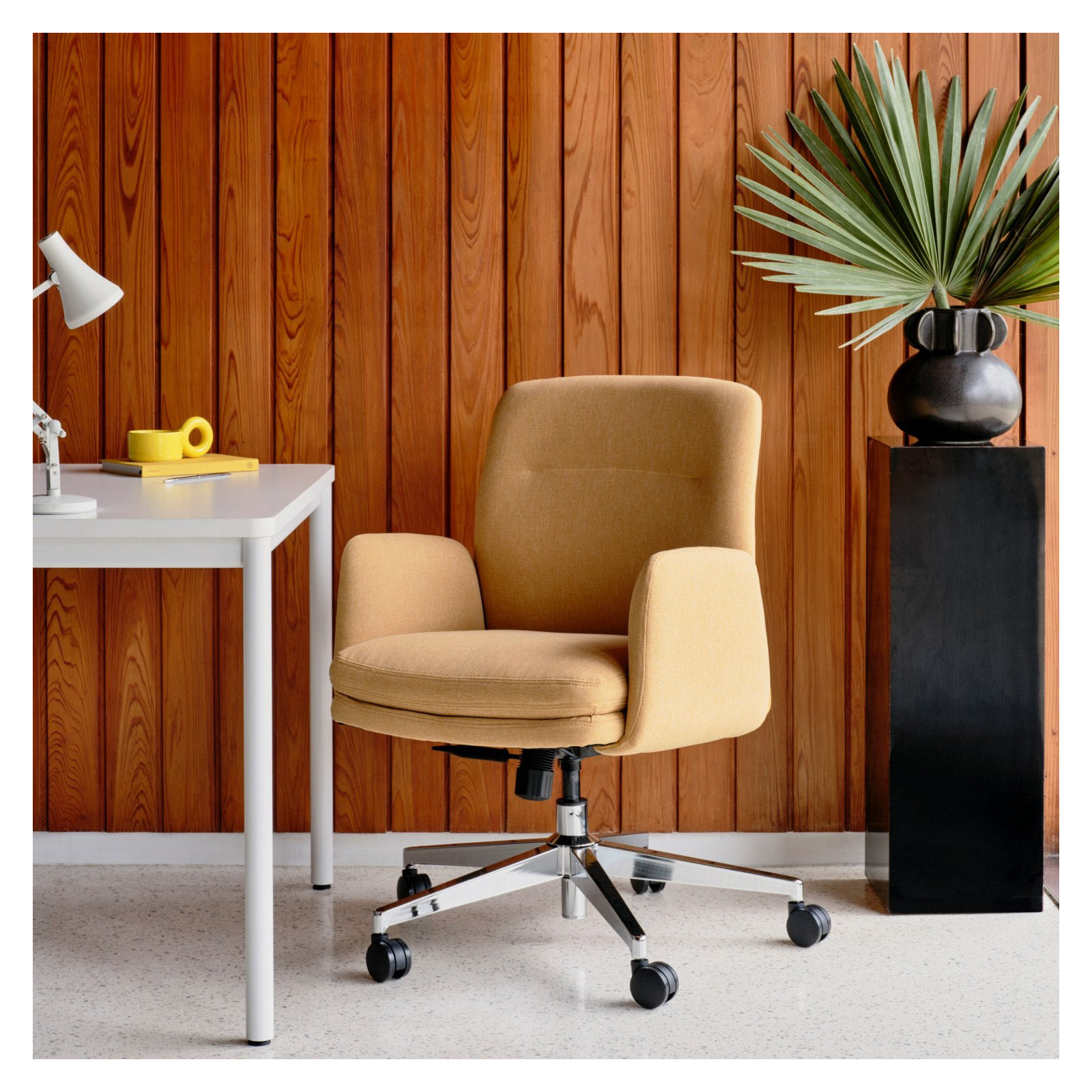 Softside Chair - Midback - Fabric, Sunflower, 36"