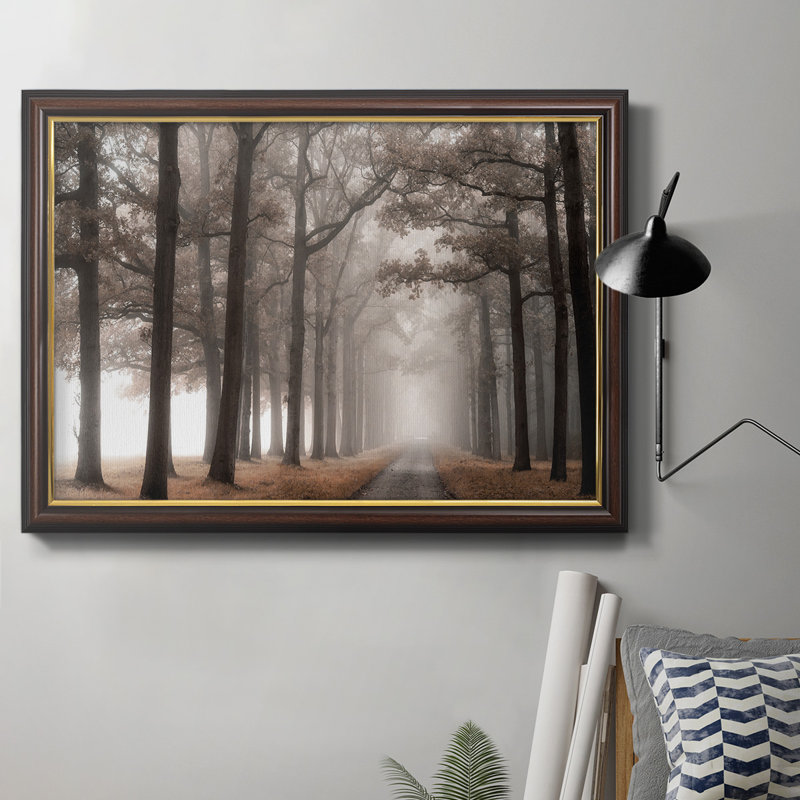 Toile encadrée de qualité supérieure Misty Road - prête à être accrochée, H 16 po x l 20 po x P 2,5 po