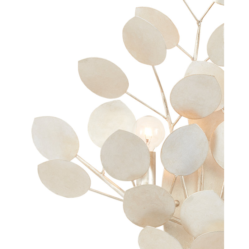 Lunaria 2 - Light Armed Sconce, Contemporary Silver Leaf