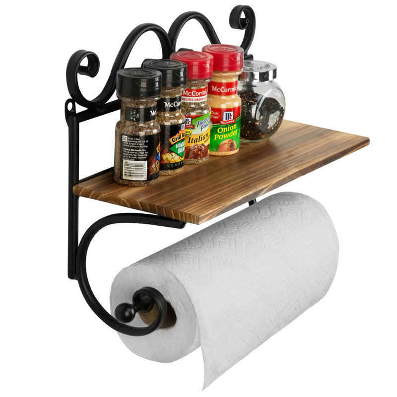 Wood Paper Towel Holder