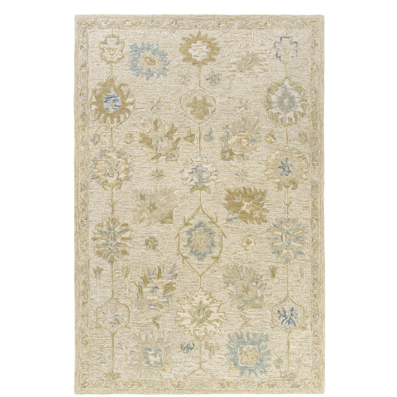 Tapis d'intérieur en laine touffeté à la main Traditional, Rectangle de 10 pi x 14 pi