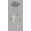 Lustre 12 lumières DEL chromées à intensité variable avec cristaux transparents