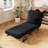  "31.5" convertible chair bed with adjustable backrest, tri-fold sofa bed with steel frame & pillow"