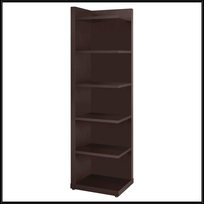 Cappuccino 6-Tier Corner Bookcase