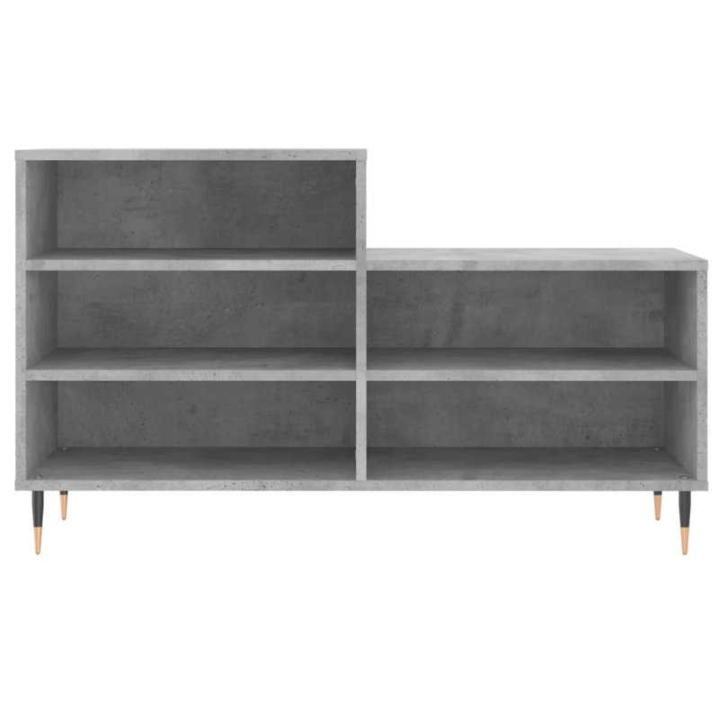 10 Pair Shoe Storage Cabinet, Concrete Grey